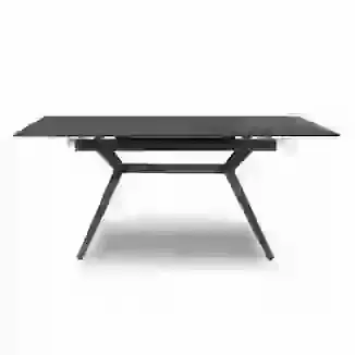 1.4m-1.8m Sintered Stone Extending Dining Table with Black X Frame Legs